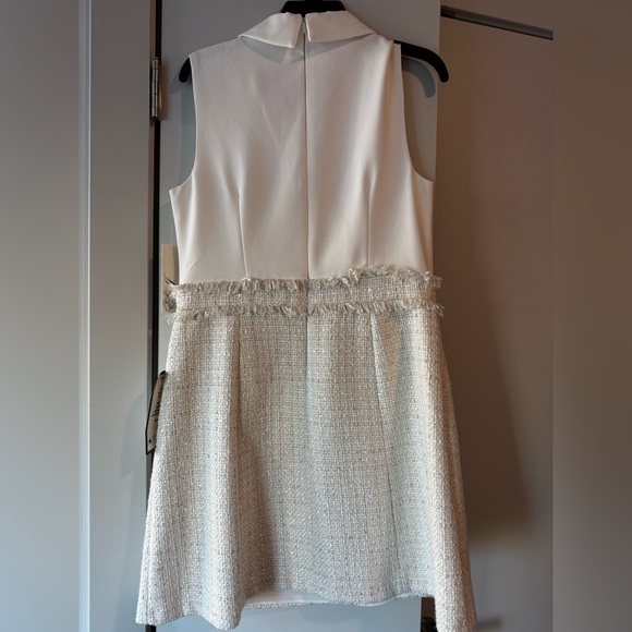 Eliza J Women's Cream Collar Sleeveless Tweed Dress NWT - Picture 5 of 5